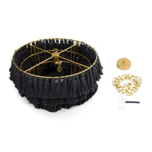 glo-02091-02091_10 GLOBOSTAR® MISSOULA 02091 BOHO ΚΡΕΜΑΣΤΟ ΦΩΤΙΣΤΙΚΟ ΣΧΟΙΝΙ ΜΟΝΟΦΩΤΟ 1 X E27 IP20 ΜΑΥΡΟ ΥΦΑΣΜ