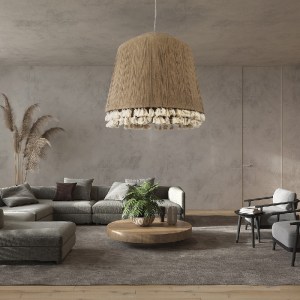 glo-02093-post_271 GLOBOSTAR® PUERTORICO 02093 BOHO ΚΡΕΜΑΣΤΟ ΦΩΤΙΣΤΙΚΟ ΚΑΜΠΑΝΑ ΤΡΙΦΩΤΟ 3 X E27 IP20 ΜΠΕΖ & ΛΕ