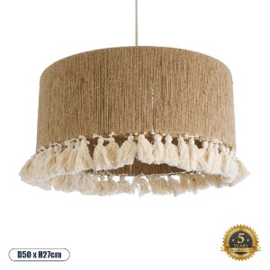 glo-02094-02094_0 GLOBOSTAR® PUERTORICO 02094 BOHO ΚΡΕΜΑΣΤΟ ΦΩΤΙΣΤΙΚΟ ΚΑΠΕΛΟ ΜΟΝΟΦΩΤΟ 1 X E27 IP20 ΜΠΕΖ & ΛΕ