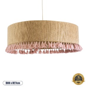 glo-02097-02097_0 GLOBOSTAR® PUERTORICO 02097 BOHO ΚΡΕΜΑΣΤΟ ΦΩΤΙΣΤΙΚΟ ΚΑΠΕΛΟ ΤΡΙΦΩΤΟ 3 X E27 IP20 ΜΠΕΖ & ΡΟΖ