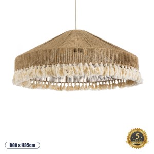 glo-02099-02099_0 GLOBOSTAR® PUERTORICO 02099 BOHO ΚΡΕΜΑΣΤΟ ΦΩΤΙΣΤΙΚΟ ΚΑΜΠΑΝΑ ΤΡΙΦΩΤΟ 3 X E27 IP20 ΜΠΕΖ & ΛΕ