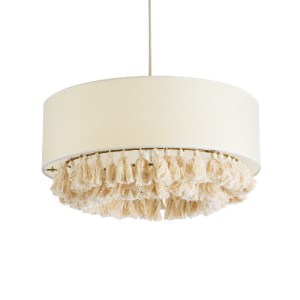 glo-02100-02100_2 GLOBOSTAR® GINGER 02100 BOHO ΚΡΕΜΑΣΤΟ ΦΩΤΙΣΤΙΚΟ ΚΑΠΕΛΟ ΜΟΝΟΦΩΤΟ 1 X E27 IP20 ΜΠΕΖ ΥΦΑΣΜΑ Μ