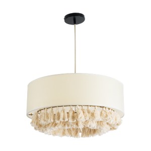 glo-02100-02100_4 GLOBOSTAR® GINGER 02100 BOHO ΚΡΕΜΑΣΤΟ ΦΩΤΙΣΤΙΚΟ ΚΑΠΕΛΟ ΜΟΝΟΦΩΤΟ 1 X E27 IP20 ΜΠΕΖ ΥΦΑΣΜΑ Μ