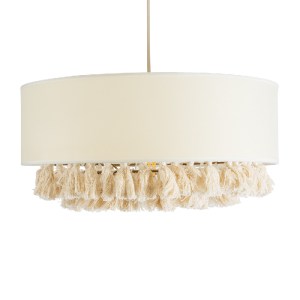 glo-02100-02100_5 GLOBOSTAR® GINGER 02100 BOHO ΚΡΕΜΑΣΤΟ ΦΩΤΙΣΤΙΚΟ ΚΑΠΕΛΟ ΜΟΝΟΦΩΤΟ 1 X E27 IP20 ΜΠΕΖ ΥΦΑΣΜΑ Μ