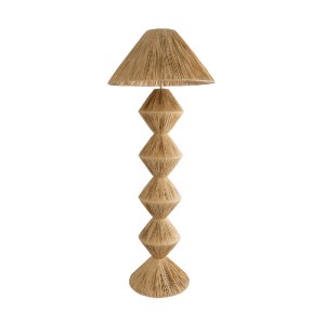 glo-02108-02108_2 GLOBOSTAR® LUANA 02108 BOHO ΕΠΙΔΑΠΕΔΙΟ ΦΩΤΙΣΤΙΚΟ ΜΟΝΟΦΩΤΟ 1 X E27 IP20 ΜΠΕΖ ΡΑΦΙΑ - Μ60 X 