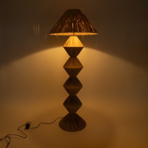 glo-02108-02108_3 GLOBOSTAR® LUANA 02108 BOHO ΕΠΙΔΑΠΕΔΙΟ ΦΩΤΙΣΤΙΚΟ ΜΟΝΟΦΩΤΟ 1 X E27 IP20 ΜΠΕΖ ΡΑΦΙΑ - Μ60 X 
