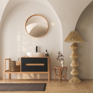 glo-02108-post_288 GLOBOSTAR® LUANA 02108 BOHO ΕΠΙΔΑΠΕΔΙΟ ΦΩΤΙΣΤΙΚΟ ΜΟΝΟΦΩΤΟ 1 X E27 IP20 ΜΠΕΖ ΡΑΦΙΑ - Μ60 X 