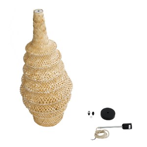 glo-02114-02114_11 GLOBOSTAR® MAUI 02114 BOHO ΚΡΕΜΑΣΤΟ ΦΩΤΙΣΤΙΚΟ ΠΛΕΓΜΑ ΜΟΝΟΦΩΤΟ 1 X E27 IP20 ΜΠΕΖ ΞΥΛΟ - Μ30