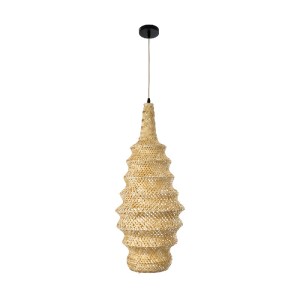 glo-02114-02114_4 GLOBOSTAR® MAUI 02114 BOHO ΚΡΕΜΑΣΤΟ ΦΩΤΙΣΤΙΚΟ ΠΛΕΓΜΑ ΜΟΝΟΦΩΤΟ 1 X E27 IP20 ΜΠΕΖ ΞΥΛΟ - Μ30