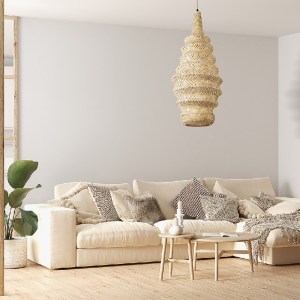 glo-02114-post_266 GLOBOSTAR® MAUI 02114 BOHO ΚΡΕΜΑΣΤΟ ΦΩΤΙΣΤΙΚΟ ΠΛΕΓΜΑ ΜΟΝΟΦΩΤΟ 1 X E27 IP20 ΜΠΕΖ ΞΥΛΟ - Μ30