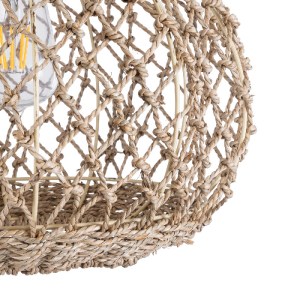 glo-02115-02115_8 GLOBOSTAR® ECUADOR 02115 BOHO ΚΡΕΜΑΣΤΟ ΦΩΤΙΣΤΙΚΟ ΠΛΕΓΜΑ ΜΟΝΟΦΩΤΟ 1 X E27 IP20 ΜΠΕΖ RATTAN 