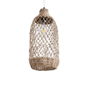glo-02116-02116_2 GLOBOSTAR® ECUADOR 02116 BOHO ΚΡΕΜΑΣΤΟ ΦΩΤΙΣΤΙΚΟ ΠΛΕΓΜΑ ΜΟΝΟΦΩΤΟ 1 X E27 IP20 ΜΠΕΖ RATTAN 