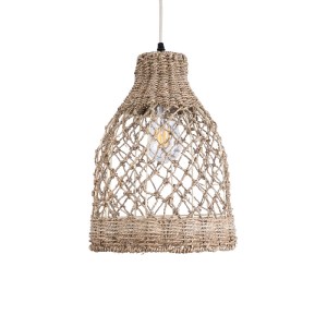 glo-02118-02118_5 GLOBOSTAR® ECUADOR 02118 BOHO ΚΡΕΜΑΣΤΟ ΦΩΤΙΣΤΙΚΟ ΠΛΕΓΜΑ ΜΟΝΟΦΩΤΟ 1 X E27 IP20 ΜΠΕΖ RATTAN 
