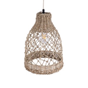 glo-02118-02118_7 GLOBOSTAR® ECUADOR 02118 BOHO ΚΡΕΜΑΣΤΟ ΦΩΤΙΣΤΙΚΟ ΠΛΕΓΜΑ ΜΟΝΟΦΩΤΟ 1 X E27 IP20 ΜΠΕΖ RATTAN 