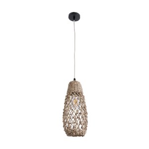 glo-02119-02119_4 GLOBOSTAR® ECUADOR 02119 BOHO ΚΡΕΜΑΣΤΟ ΦΩΤΙΣΤΙΚΟ ΠΛΕΓΜΑ ΜΟΝΟΦΩΤΟ 1 X E27 IP20 ΜΠΕΖ RATTAN 