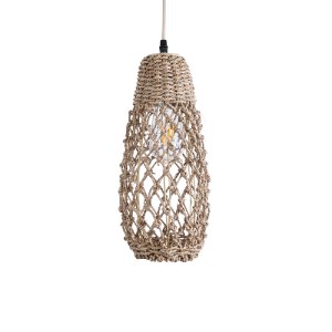 glo-02119-02119_5 GLOBOSTAR® ECUADOR 02119 BOHO ΚΡΕΜΑΣΤΟ ΦΩΤΙΣΤΙΚΟ ΠΛΕΓΜΑ ΜΟΝΟΦΩΤΟ 1 X E27 IP20 ΜΠΕΖ RATTAN 