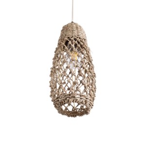 glo-02119-02119_6 GLOBOSTAR® ECUADOR 02119 BOHO ΚΡΕΜΑΣΤΟ ΦΩΤΙΣΤΙΚΟ ΠΛΕΓΜΑ ΜΟΝΟΦΩΤΟ 1 X E27 IP20 ΜΠΕΖ RATTAN 