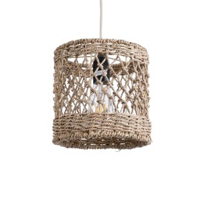 glo-02120-02120_2 GLOBOSTAR® ECUADOR 02120 BOHO ΚΡΕΜΑΣΤΟ ΦΩΤΙΣΤΙΚΟ ΠΛΕΓΜΑ ΜΟΝΟΦΩΤΟ 1 X E27 IP20 ΜΠΕΖ RATTAN 