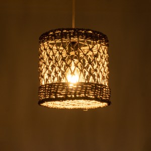 glo-02120-02120_3 GLOBOSTAR® ECUADOR 02120 BOHO ΚΡΕΜΑΣΤΟ ΦΩΤΙΣΤΙΚΟ ΠΛΕΓΜΑ ΜΟΝΟΦΩΤΟ 1 X E27 IP20 ΜΠΕΖ RATTAN 