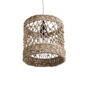glo-02120-02120_6 GLOBOSTAR® ECUADOR 02120 BOHO ΚΡΕΜΑΣΤΟ ΦΩΤΙΣΤΙΚΟ ΠΛΕΓΜΑ ΜΟΝΟΦΩΤΟ 1 X E27 IP20 ΜΠΕΖ RATTAN 