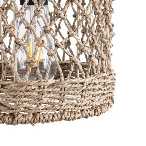 glo-02120-02120_8 GLOBOSTAR® ECUADOR 02120 BOHO ΚΡΕΜΑΣΤΟ ΦΩΤΙΣΤΙΚΟ ΠΛΕΓΜΑ ΜΟΝΟΦΩΤΟ 1 X E27 IP20 ΜΠΕΖ RATTAN 
