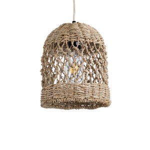 glo-02121-02121_2 GLOBOSTAR® ECUADOR 02121 BOHO ΚΡΕΜΑΣΤΟ ΦΩΤΙΣΤΙΚΟ ΠΛΕΓΜΑ ΜΟΝΟΦΩΤΟ 1 X E27 IP20 ΜΠΕΖ RATTAN 