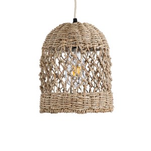 glo-02121-02121_5 GLOBOSTAR® ECUADOR 02121 BOHO ΚΡΕΜΑΣΤΟ ΦΩΤΙΣΤΙΚΟ ΠΛΕΓΜΑ ΜΟΝΟΦΩΤΟ 1 X E27 IP20 ΜΠΕΖ RATTAN 