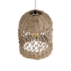 glo-02121-02121_7 GLOBOSTAR® ECUADOR 02121 BOHO ΚΡΕΜΑΣΤΟ ΦΩΤΙΣΤΙΚΟ ΠΛΕΓΜΑ ΜΟΝΟΦΩΤΟ 1 X E27 IP20 ΜΠΕΖ RATTAN 