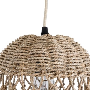 glo-02121-02121_8 GLOBOSTAR® ECUADOR 02121 BOHO ΚΡΕΜΑΣΤΟ ΦΩΤΙΣΤΙΚΟ ΠΛΕΓΜΑ ΜΟΝΟΦΩΤΟ 1 X E27 IP20 ΜΠΕΖ RATTAN 