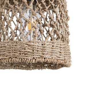glo-02121-02121_9 GLOBOSTAR® ECUADOR 02121 BOHO ΚΡΕΜΑΣΤΟ ΦΩΤΙΣΤΙΚΟ ΠΛΕΓΜΑ ΜΟΝΟΦΩΤΟ 1 X E27 IP20 ΜΠΕΖ RATTAN 