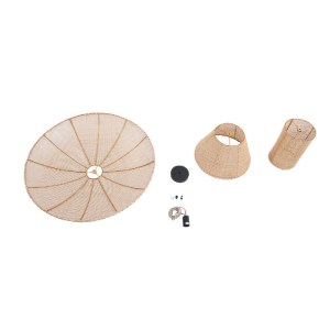 glo-02139-02139_10 GLOBOSTAR® ZORA 02139 BOHO ΚΡΕΜΑΣΤΟ ΦΩΤΙΣΤΙΚΟ ΚΑΜΠΑΝΑ ΜΟΝΟΦΩΤΟ 1 X E27 IP20 ΜΠΕΖ ΥΦΑΣΜΑ - 