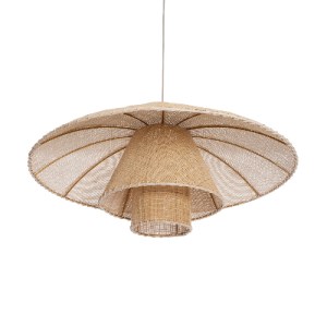 glo-02139-02139_6 GLOBOSTAR® ZORA 02139 BOHO ΚΡΕΜΑΣΤΟ ΦΩΤΙΣΤΙΚΟ ΚΑΜΠΑΝΑ ΜΟΝΟΦΩΤΟ 1 X E27 IP20 ΜΠΕΖ ΥΦΑΣΜΑ - 