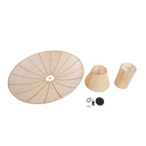 glo-02140-02140_10 GLOBOSTAR® ZORA 02140 BOHO ΚΡΕΜΑΣΤΟ ΦΩΤΙΣΤΙΚΟ ΚΑΜΠΑΝΑ ΜΟΝΟΦΩΤΟ 1 X E27 IP20 ΜΠΕΖ ΥΦΑΣΜΑ - 