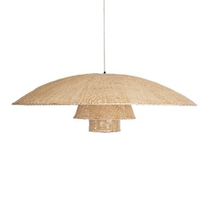 glo-02140-02140_5 GLOBOSTAR® ZORA 02140 BOHO ΚΡΕΜΑΣΤΟ ΦΩΤΙΣΤΙΚΟ ΚΑΜΠΑΝΑ ΜΟΝΟΦΩΤΟ 1 X E27 IP20 ΜΠΕΖ ΥΦΑΣΜΑ - 