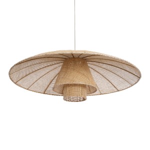 glo-02140-02140_6 GLOBOSTAR® ZORA 02140 BOHO ΚΡΕΜΑΣΤΟ ΦΩΤΙΣΤΙΚΟ ΚΑΜΠΑΝΑ ΜΟΝΟΦΩΤΟ 1 X E27 IP20 ΜΠΕΖ ΥΦΑΣΜΑ - 