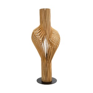 glo-02150-02150_2 GLOBOSTAR® MIHIRO 02150 BOHO ΕΠΙΔΑΠΕΔΙΟ ΦΩΤΙΣΤΙΚΟ ΜΟΝΟΦΩΤΟ 1 X E27 IP20 ΚΑΦΕ ΞΥΛΟ ΜΕ ΜΑΥΡΟ