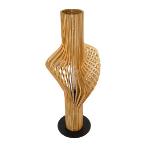 glo-02150-02150_5 GLOBOSTAR® MIHIRO 02150 BOHO ΕΠΙΔΑΠΕΔΙΟ ΦΩΤΙΣΤΙΚΟ ΜΟΝΟΦΩΤΟ 1 X E27 IP20 ΚΑΦΕ ΞΥΛΟ ΜΕ ΜΑΥΡΟ