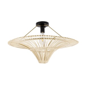 glo-02152-02152_2 GLOBOSTAR® PALERMO 02152 BOHO ΚΡΕΜΑΣΤΟ ΦΩΤΙΣΤΙΚΟ ΠΛΕΓΜΑ ΜΟΝΟΦΩΤΟ 1 X E27 IP20 ΜΠΕΖ ΞΥΛΟ - 