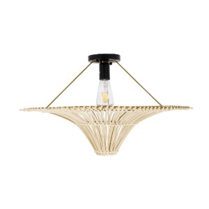 glo-02152-02152_4 GLOBOSTAR® PALERMO 02152 BOHO ΚΡΕΜΑΣΤΟ ΦΩΤΙΣΤΙΚΟ ΠΛΕΓΜΑ ΜΟΝΟΦΩΤΟ 1 X E27 IP20 ΜΠΕΖ ΞΥΛΟ - 