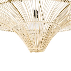 glo-02153-02153_6 GLOBOSTAR® PALERMO 02153 BOHO ΦΩΤΙΣΤΙΚΟ ΟΡΟΦΗΣ ΠΛΕΓΜΑ ΜΟΝΟΦΩΤΟ 1 X E27 IP20 ΜΠΕΖ ΞΥΛΟ - Μ1