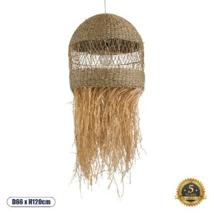 glo-02161-02161_0 GLOBOSTAR® SAINTLUCIA 02161 BOHO ΚΡΕΜΑΣΤΟ ΦΩΤΙΣΤΙΚΟ ΠΛΕΓΜΑ ΜΟΝΟΦΩΤΟ 1 X E27 IP20 ΜΠΕΖ ΡΑΦΙ