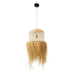 glo-02162-02162_4 GLOBOSTAR® BASSETERRE 02162 BOHO ΚΡΕΜΑΣΤΟ ΦΩΤΙΣΤΙΚΟ ΠΛΕΓΜΑ ΜΟΝΟΦΩΤΟ 1 X E27 IP20 ΜΠΕΖ ΞΥΛΟ