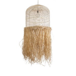 glo-02163-02163_2 GLOBOSTAR® BASSETERRE 02163 BOHO ΚΡΕΜΑΣΤΟ ΦΩΤΙΣΤΙΚΟ ΠΛΕΓΜΑ ΜΟΝΟΦΩΤΟ 1 X E27 IP20 ΜΠΕΖ ΞΥΛΟ