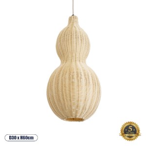 glo-02168-02168_0 GLOBOSTAR® KINGSTOWN 02168 BOHO ΚΡΕΜΑΣΤΟ ΦΩΤΙΣΤΙΚΟ ΠΛΕΓΜΑ ΜΟΝΟΦΩΤΟ 1 X E27 IP20 ΜΠΕΖ ΞΥΛΟ 