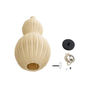 glo-02168-02168_10 GLOBOSTAR® KINGSTOWN 02168 BOHO ΚΡΕΜΑΣΤΟ ΦΩΤΙΣΤΙΚΟ ΠΛΕΓΜΑ ΜΟΝΟΦΩΤΟ 1 X E27 IP20 ΜΠΕΖ ΞΥΛΟ 