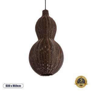 glo-02169-02169_0 GLOBOSTAR® KINGSTOWN 02169 BOHO ΚΡΕΜΑΣΤΟ ΦΩΤΙΣΤΙΚΟ ΠΛΕΓΜΑ ΜΟΝΟΦΩΤΟ 1 X E27 IP20 ΚΑΦΕ ΞΥΛΟ 