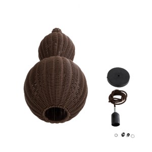 glo-02169-02169_10 GLOBOSTAR® KINGSTOWN 02169 BOHO ΚΡΕΜΑΣΤΟ ΦΩΤΙΣΤΙΚΟ ΠΛΕΓΜΑ ΜΟΝΟΦΩΤΟ 1 X E27 IP20 ΚΑΦΕ ΞΥΛΟ 