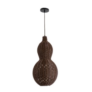 glo-02169-02169_4 GLOBOSTAR® KINGSTOWN 02169 BOHO ΚΡΕΜΑΣΤΟ ΦΩΤΙΣΤΙΚΟ ΠΛΕΓΜΑ ΜΟΝΟΦΩΤΟ 1 X E27 IP20 ΚΑΦΕ ΞΥΛΟ 
