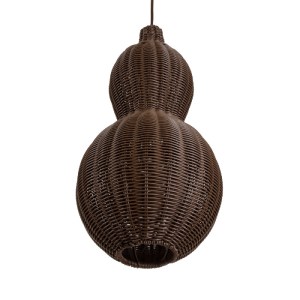 glo-02169-02169_6 GLOBOSTAR® KINGSTOWN 02169 BOHO ΚΡΕΜΑΣΤΟ ΦΩΤΙΣΤΙΚΟ ΠΛΕΓΜΑ ΜΟΝΟΦΩΤΟ 1 X E27 IP20 ΚΑΦΕ ΞΥΛΟ 