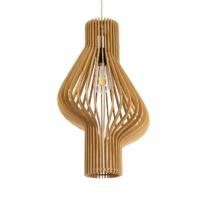 glo-02172-02172_2 GLOBOSTAR® MIHIRO 02172 BOHO ΚΡΕΜΑΣΤΟ ΦΩΤΙΣΤΙΚΟ ΠΛΕΓΜΑ ΜΟΝΟΦΩΤΟ 1 X E27 IP20 ΜΠΕΖ ΞΥΛΟ - Μ